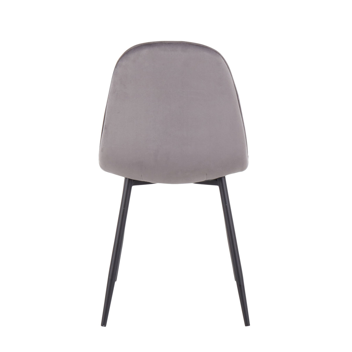 Pebble - Contemporary Chair (Set of 2) - Gray - Velvet