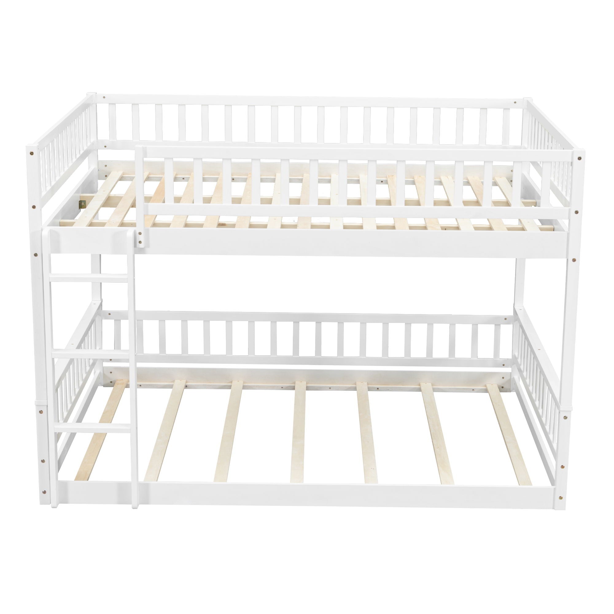 Bunk Bed With Ladder And Guardrails