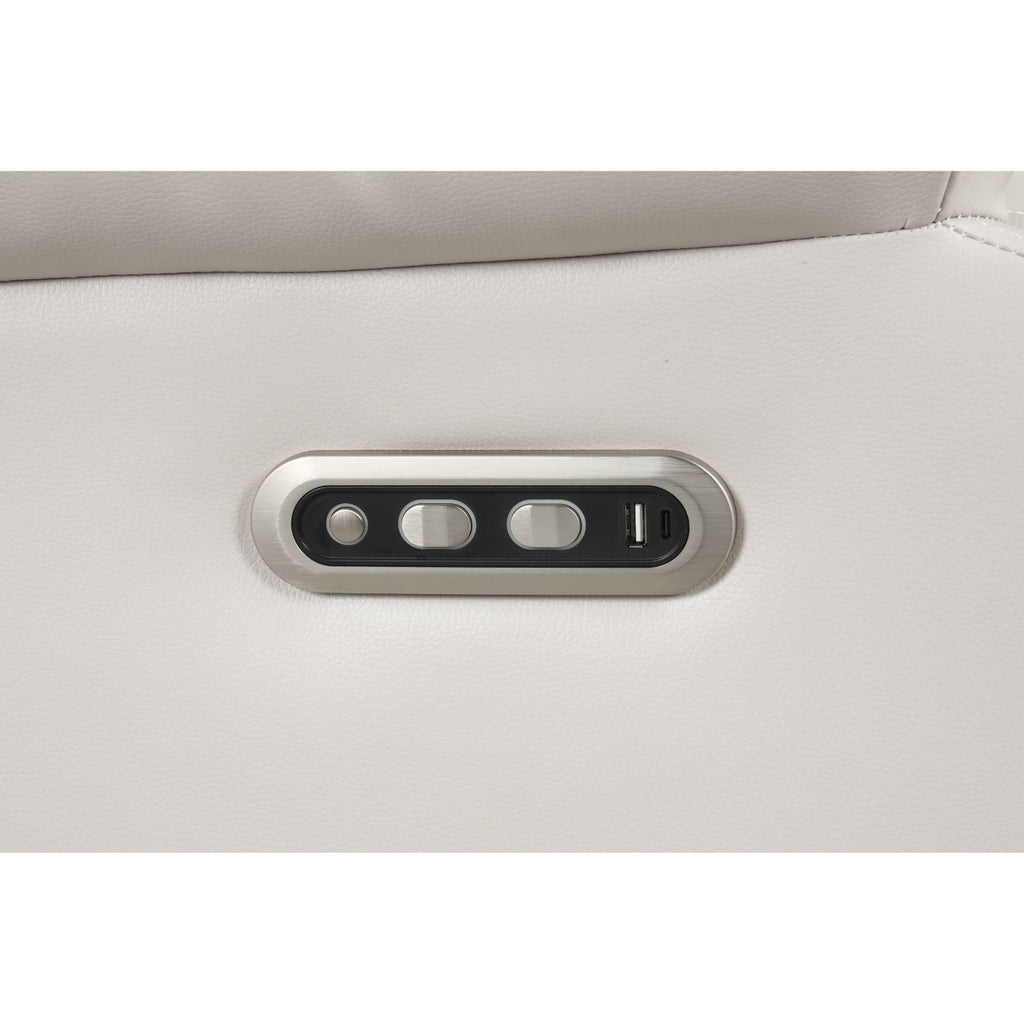 Lacrosse - Power Reclining Sectional Sofa & Bluetooth Speakers, LED Lights, Console Storage, Cup Holders And USB Charging - Beige
