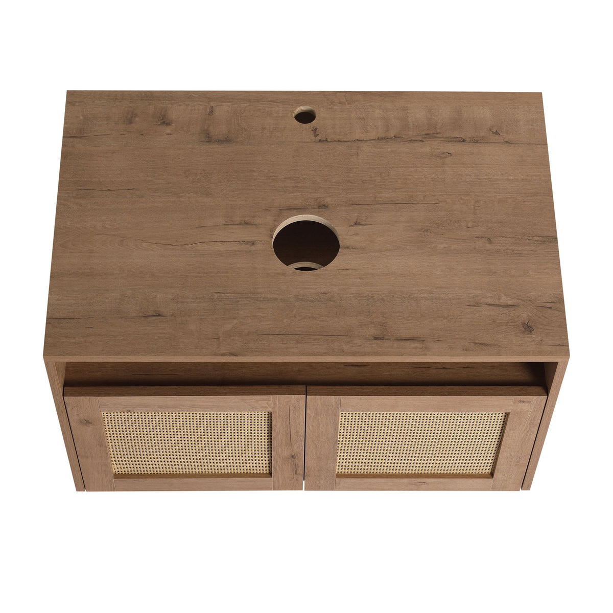 Bathroom Vanity With Art Sink, 2 Soft Close Doors, Float Mounting Design