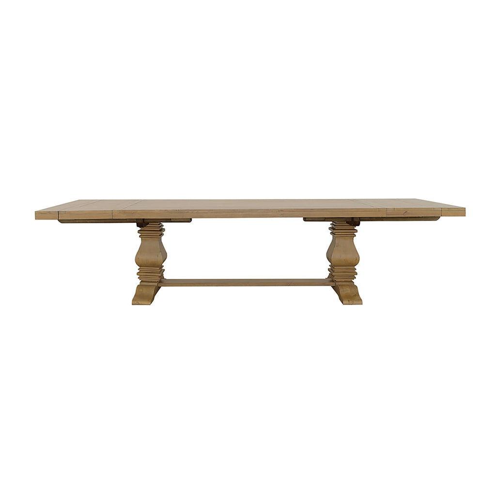 Allende - Extension Dining Table With Double Pedestal Base - Honey