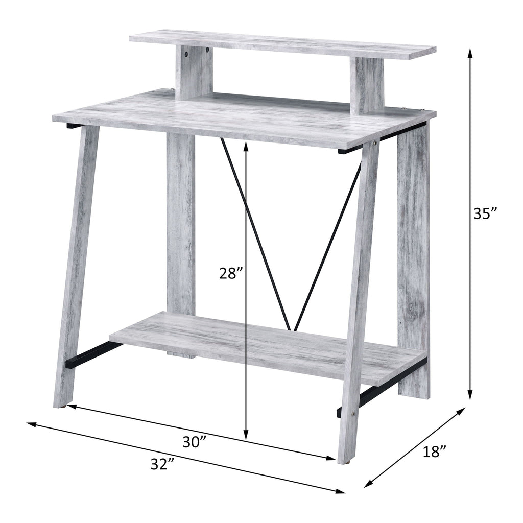 Nypho - Writing Desk - Antique White & Black