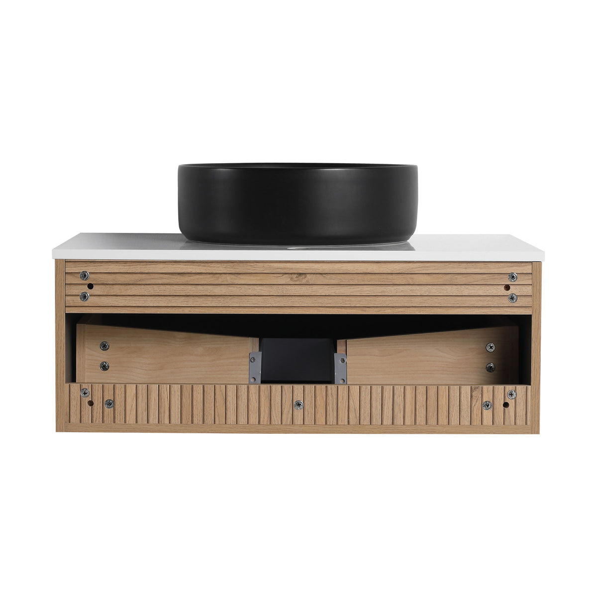 Wall Mounted Bathroom Vanity With Art Sink & 1 Soft Close Drawer