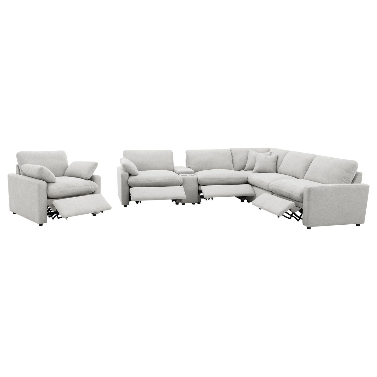 Hollander - 6 Piece Modular Power Reclining Sectional Sofa