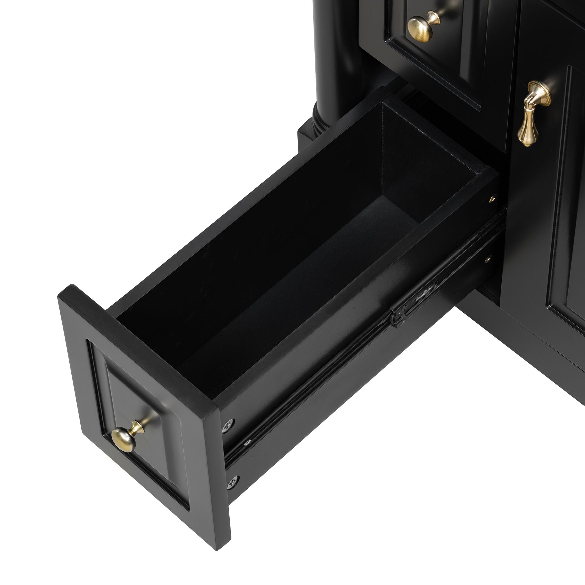 Freestanding Bathroom Vanity With Sink, Adjustable Shelf & Flip Drawer