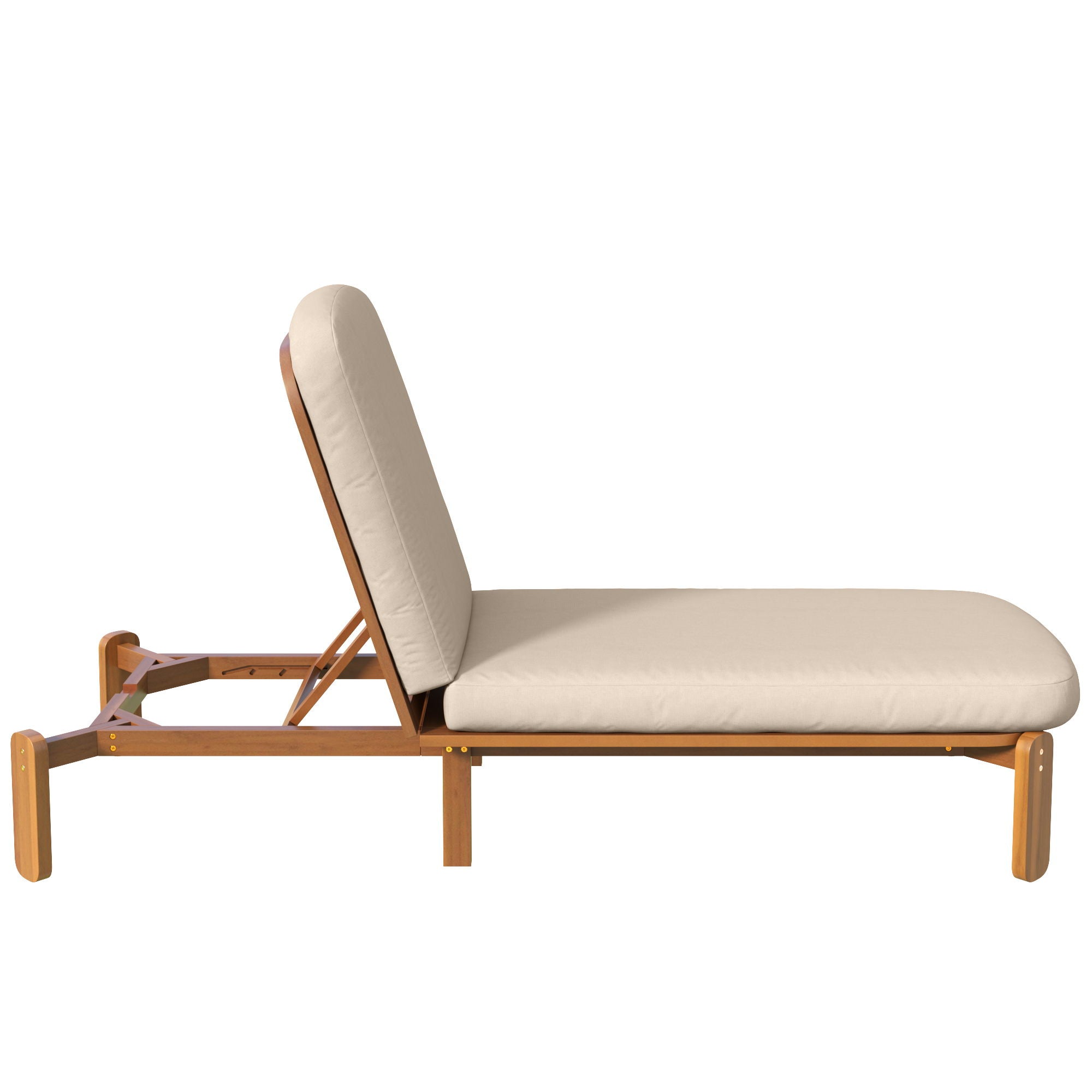 Outdoor Chaise Lounge With Adjustable Backrest