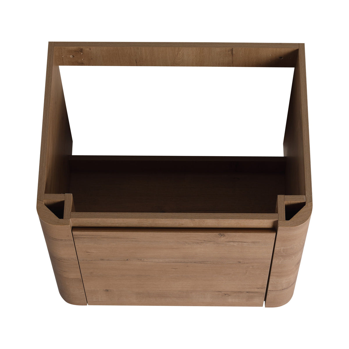 Wall Mounted Bathroom Vanity With Sink And Storage Shelves, Soft Close Doors