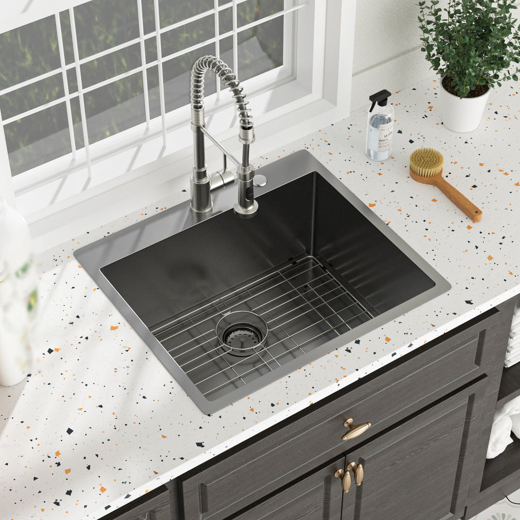 Topmount Kitchen Sink 16 Gauge, Single Bowl