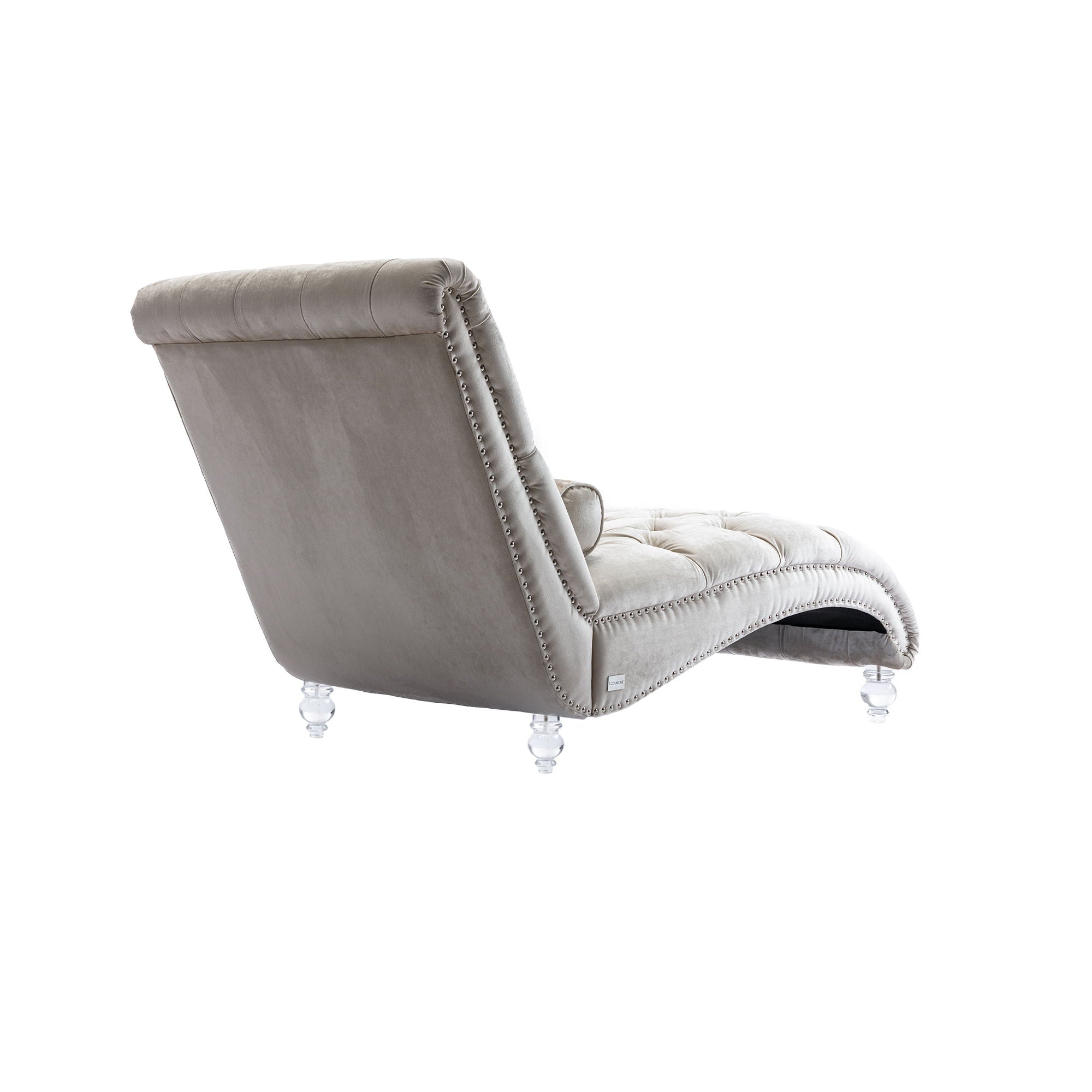 Chaise Lounge Indoor, Button Tufted Upholstered Chaise Lounge Chair With Pillow