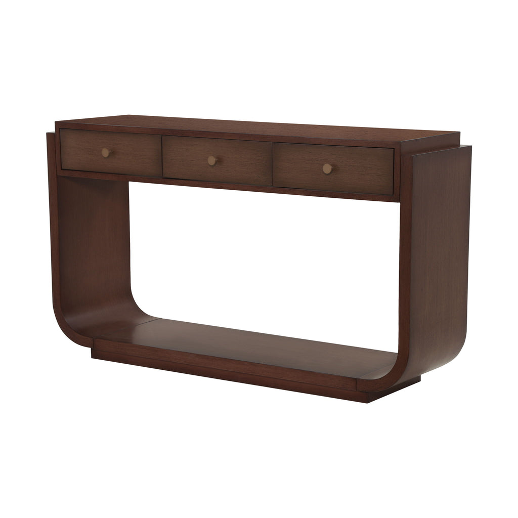 Console Table With 3 Drawers, Display Shelf