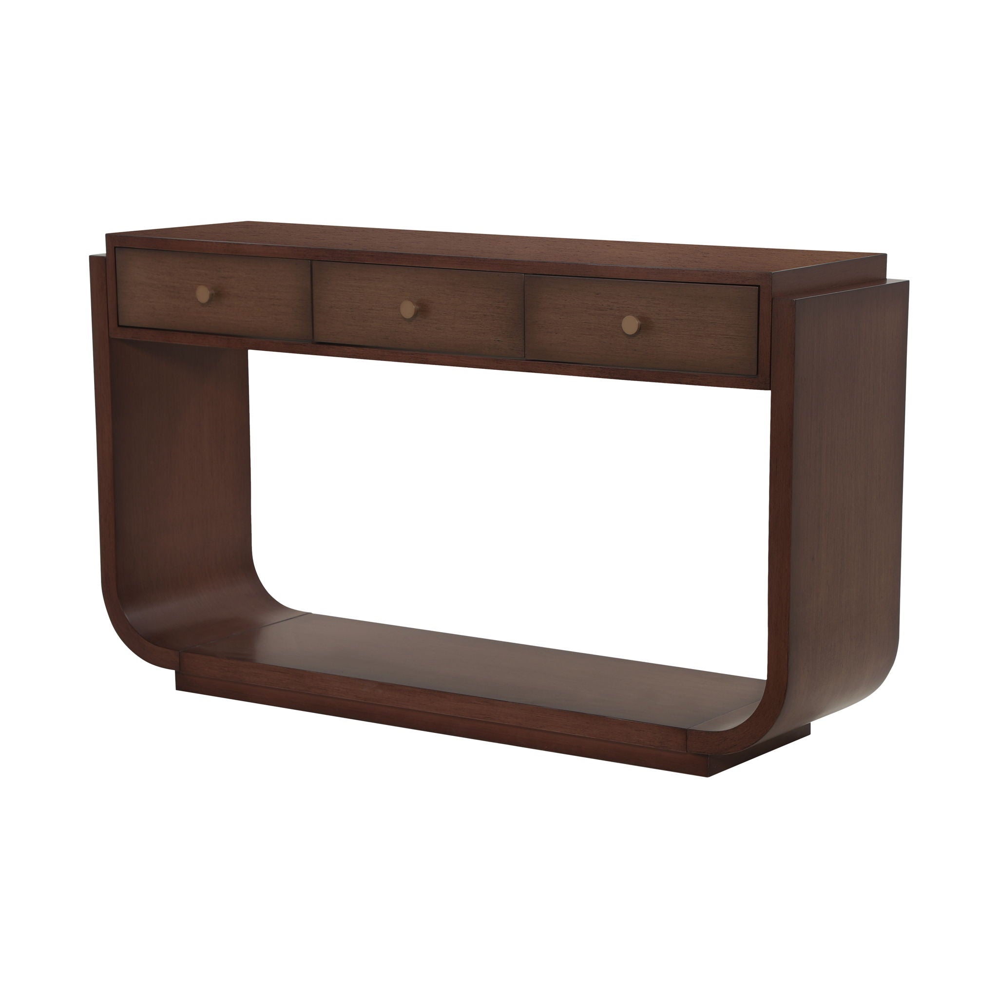 Console Table With 3 Drawers, Display Shelf