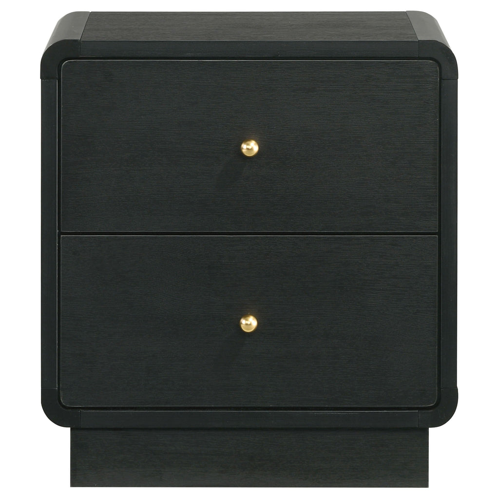 Burton - 2 Drawer Nightstand - Black