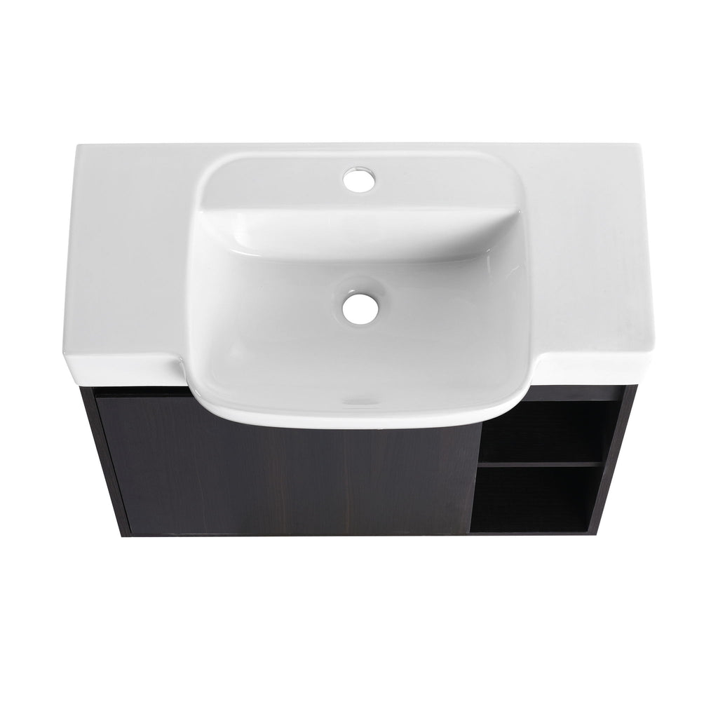 Wall Mounted Bathroom Vanity With Sink, Soft Close Door
