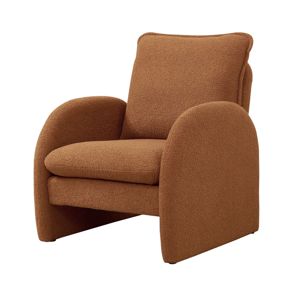 Modern Sherpa Upholstered Accent Chair, Comfortable Living Room Armchair, Lounge Chair For Bedroom, And Office