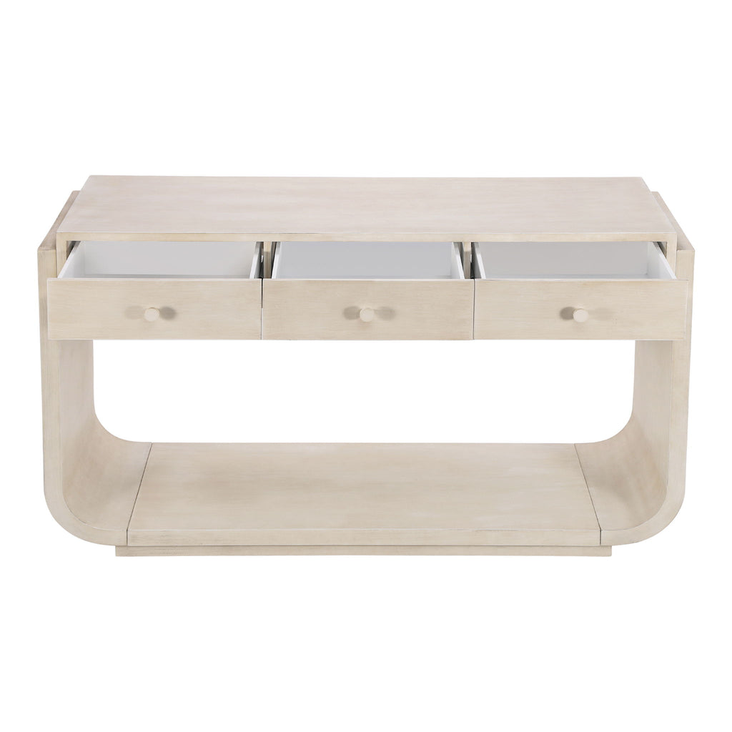 Console Table With 3 Drawers, Display Shelf