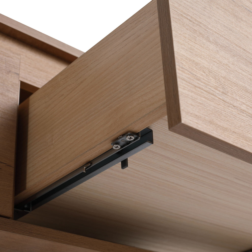 Modern Minimalist 60" Bathroom Cabinet With Soft Close Drawers And Floating Mounting Design - Imitative Oak
