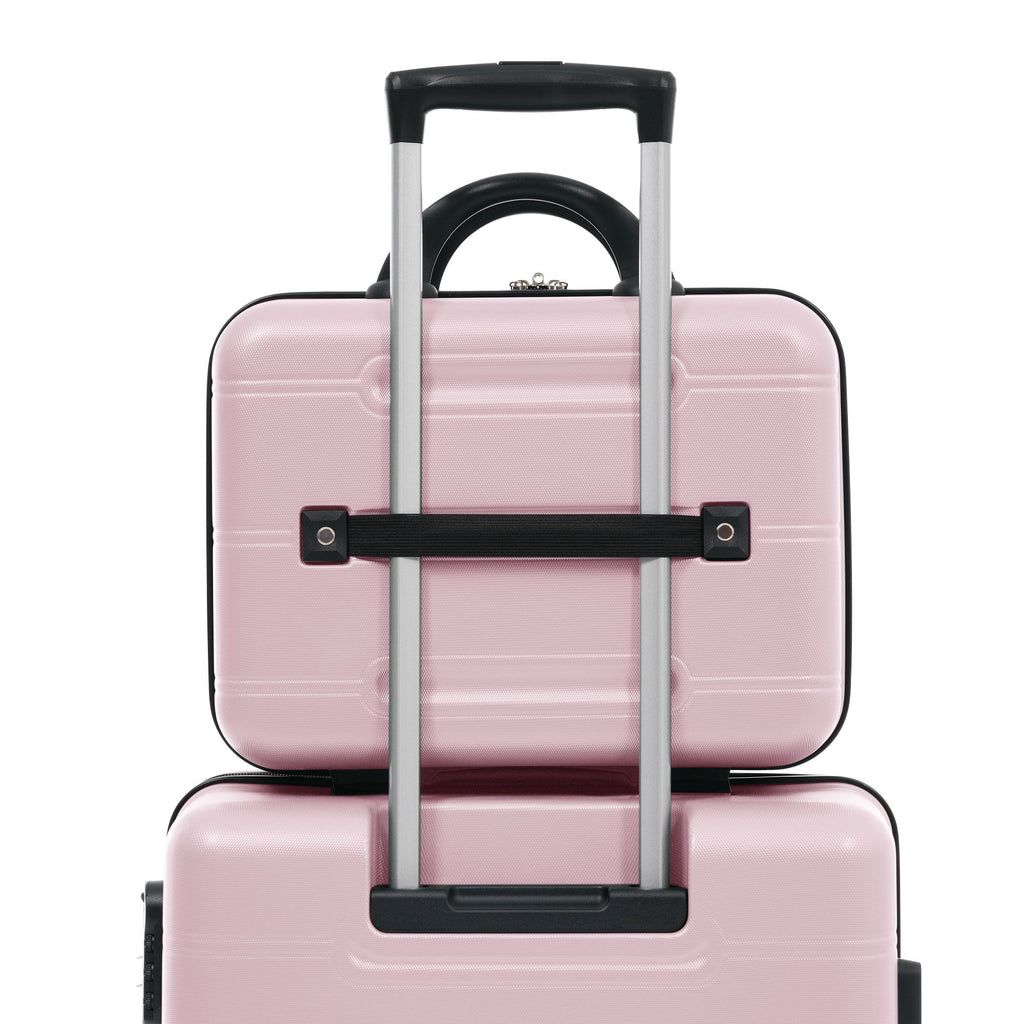 6 Piece Lightweight Hardshell Luggage Set With Double Spinner Wheels, Password Lock