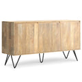 Hunter - 3 Door Sideboard Buffet With Hairpin Legs - Natural