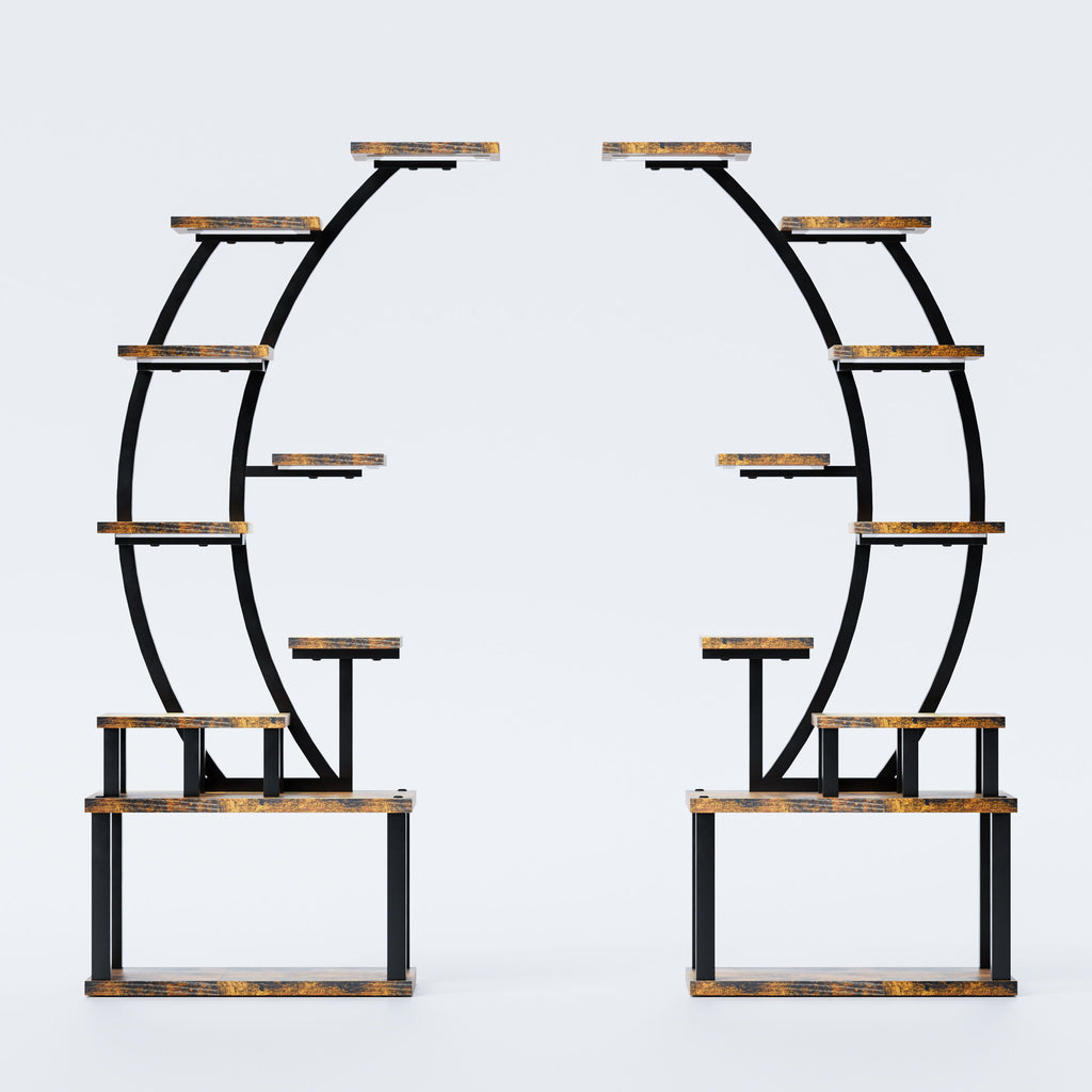 9 Tiered Indoor Plant Stand With 5 Adjustable Grow Lights