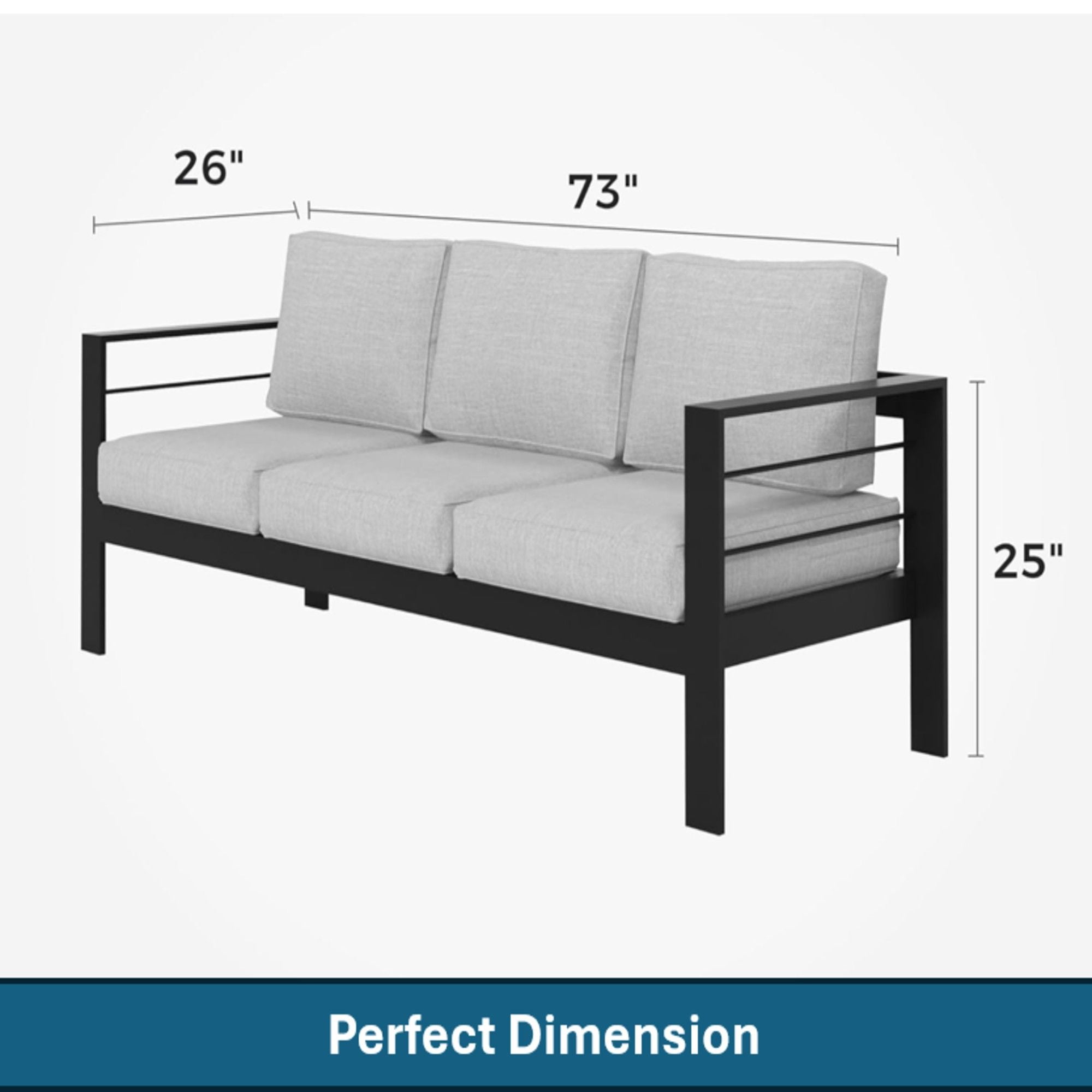 Outdoor Patio Set With All-Weather Thick Cushions