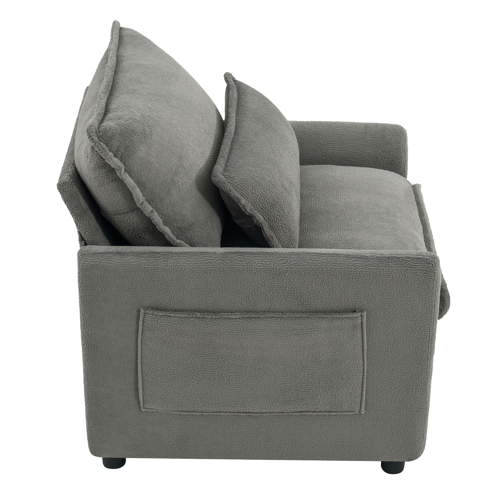 Modern Single Seat Accent Chair With Side Storage Pockets