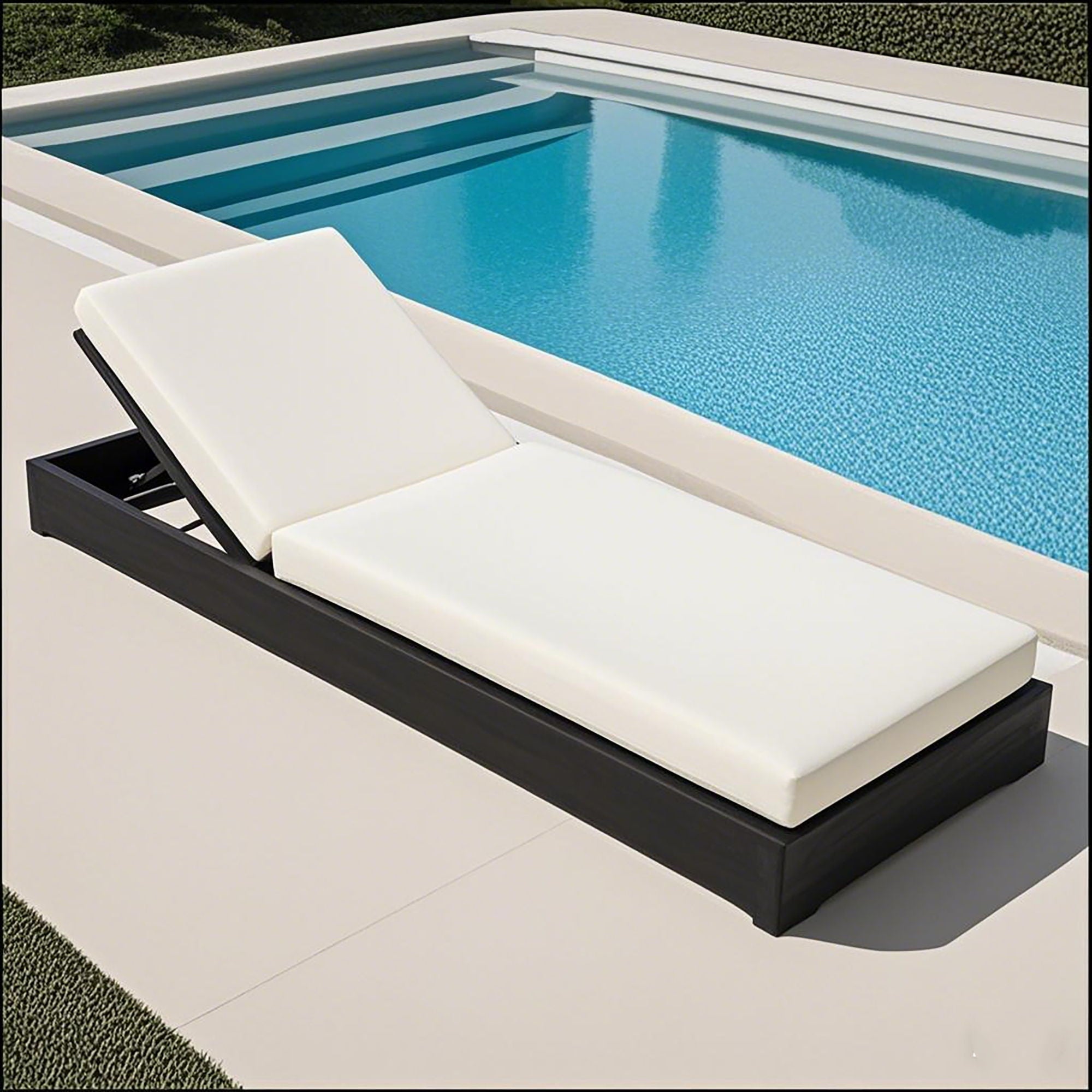 Ian - Adjustable Chaise Lounge With Open Slat Design - Black