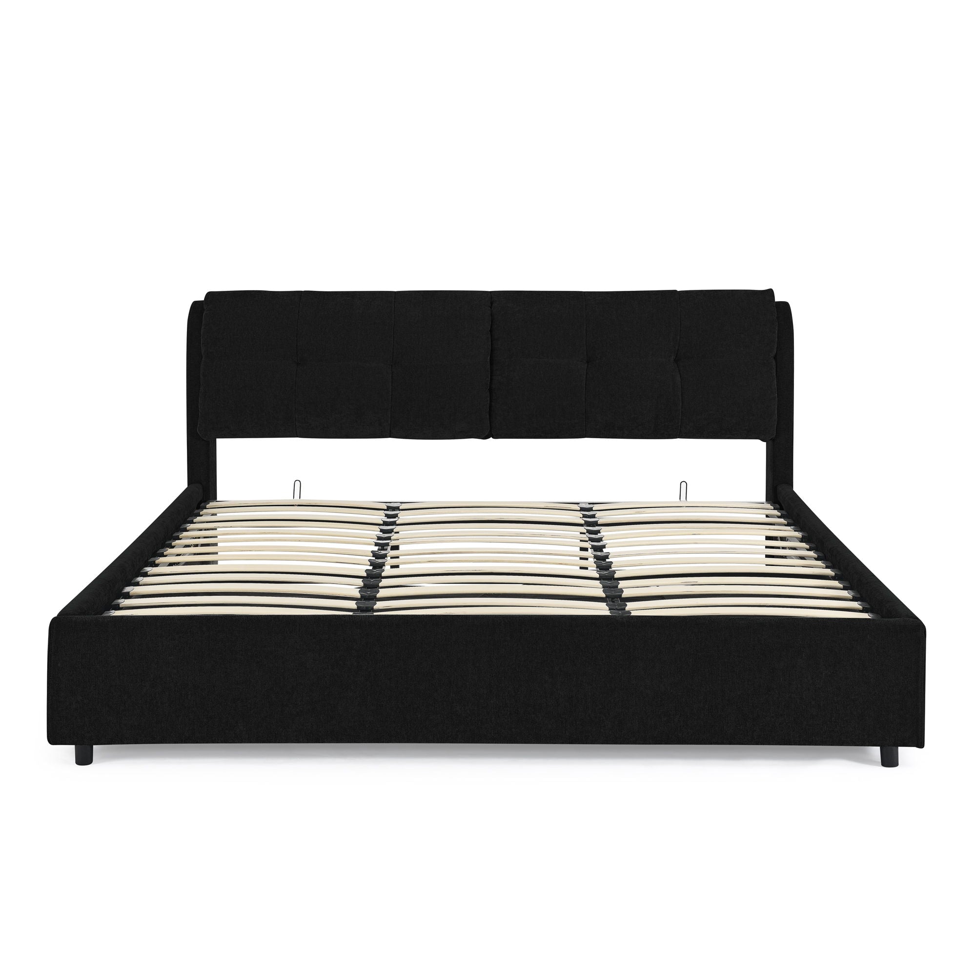 Storage Upholstered Hydraulic Platform Bed With Integrated Headboard
