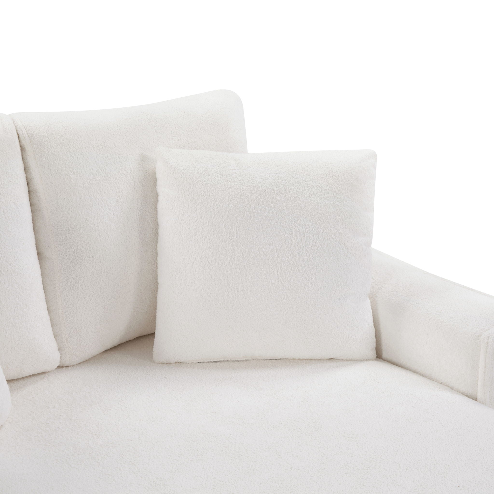 Modern Chaise Sofa With Hidden Storage For Living Room