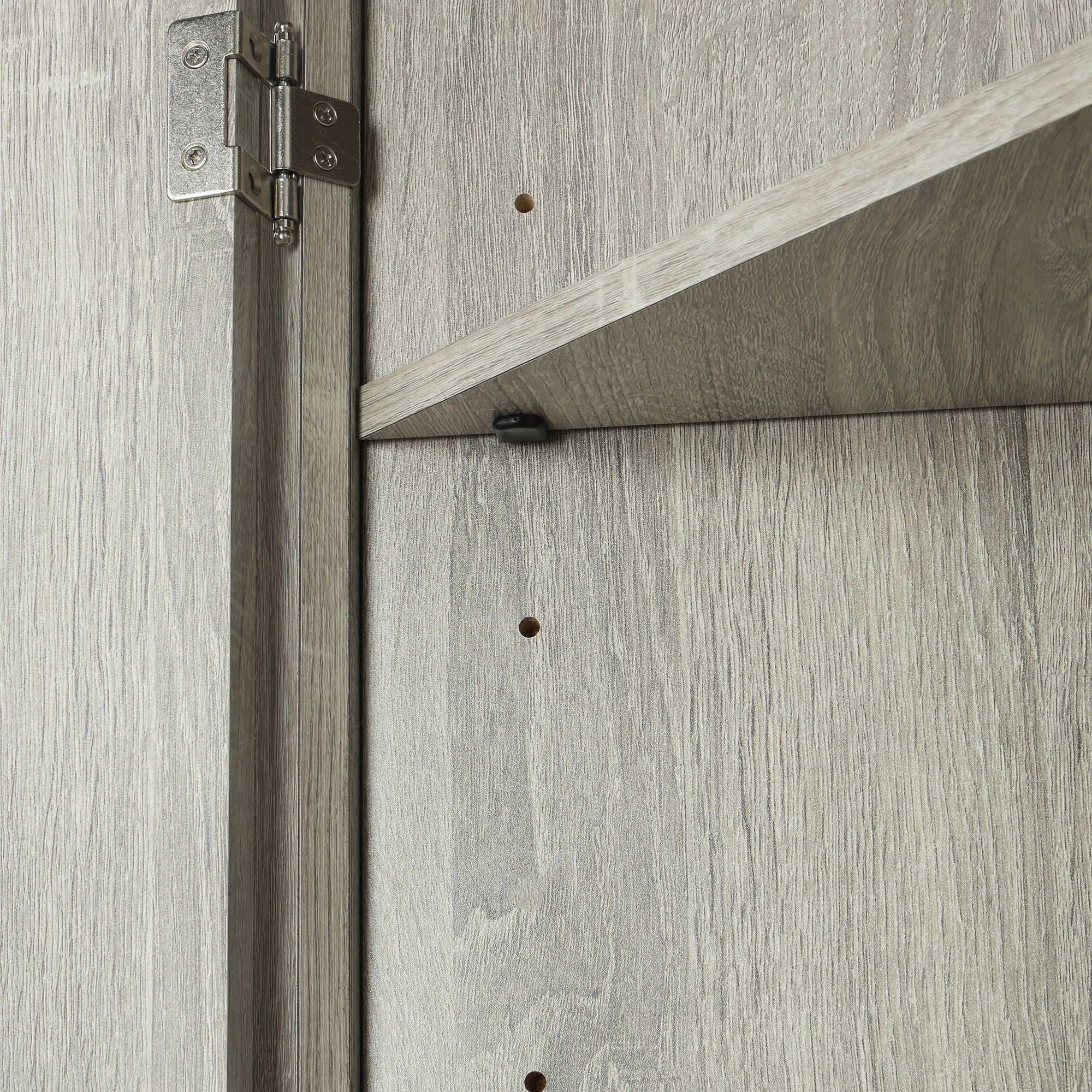 Triangle Bathroom Storage Cabinet With Adjustable Shelves, Freestanding Floor Cabinet - Oak