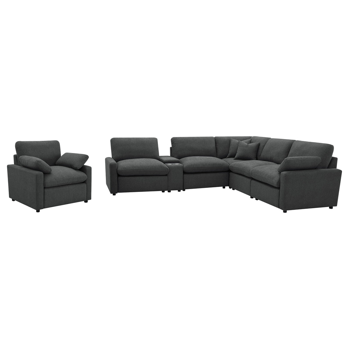 Hollander - 6 Piece Modular Power Reclining Sectional Sofa