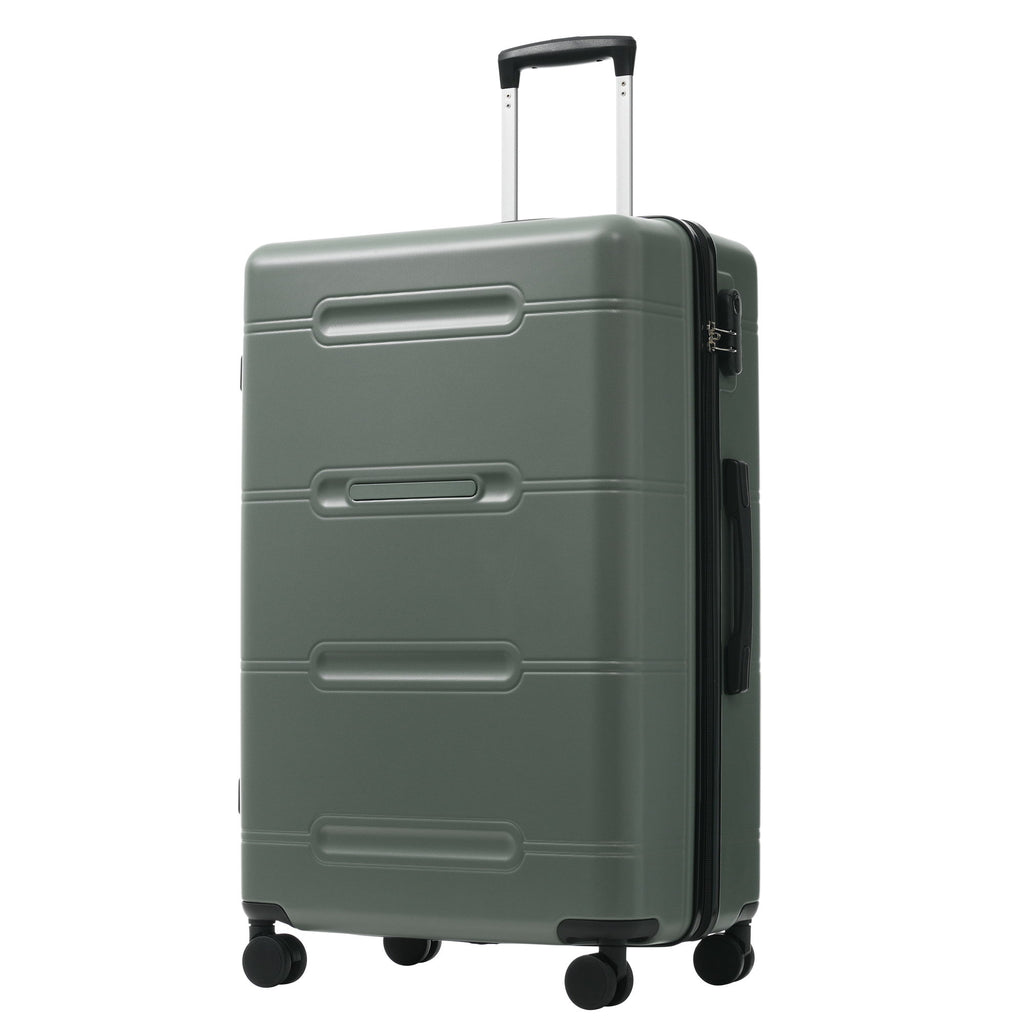 6 Piece Lightweight Hardshell Luggage Set With Double Spinner Wheels, Password Lock