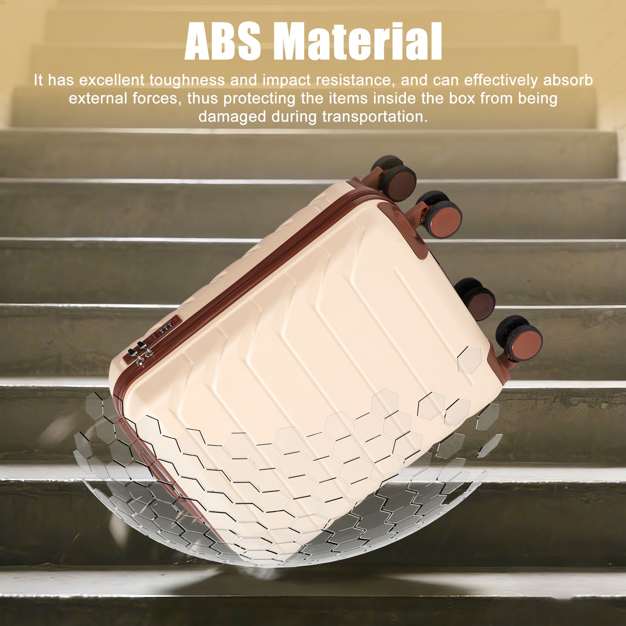 Hard Shell Travel Luggage With Scratch Resistant Surface