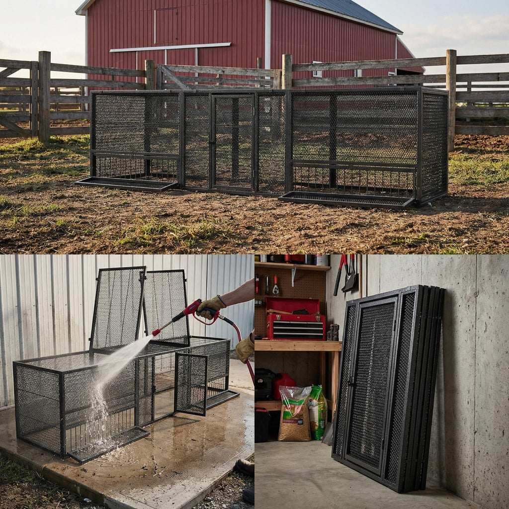 Thickened Chicken Coop For Outdoor - Black / Silver