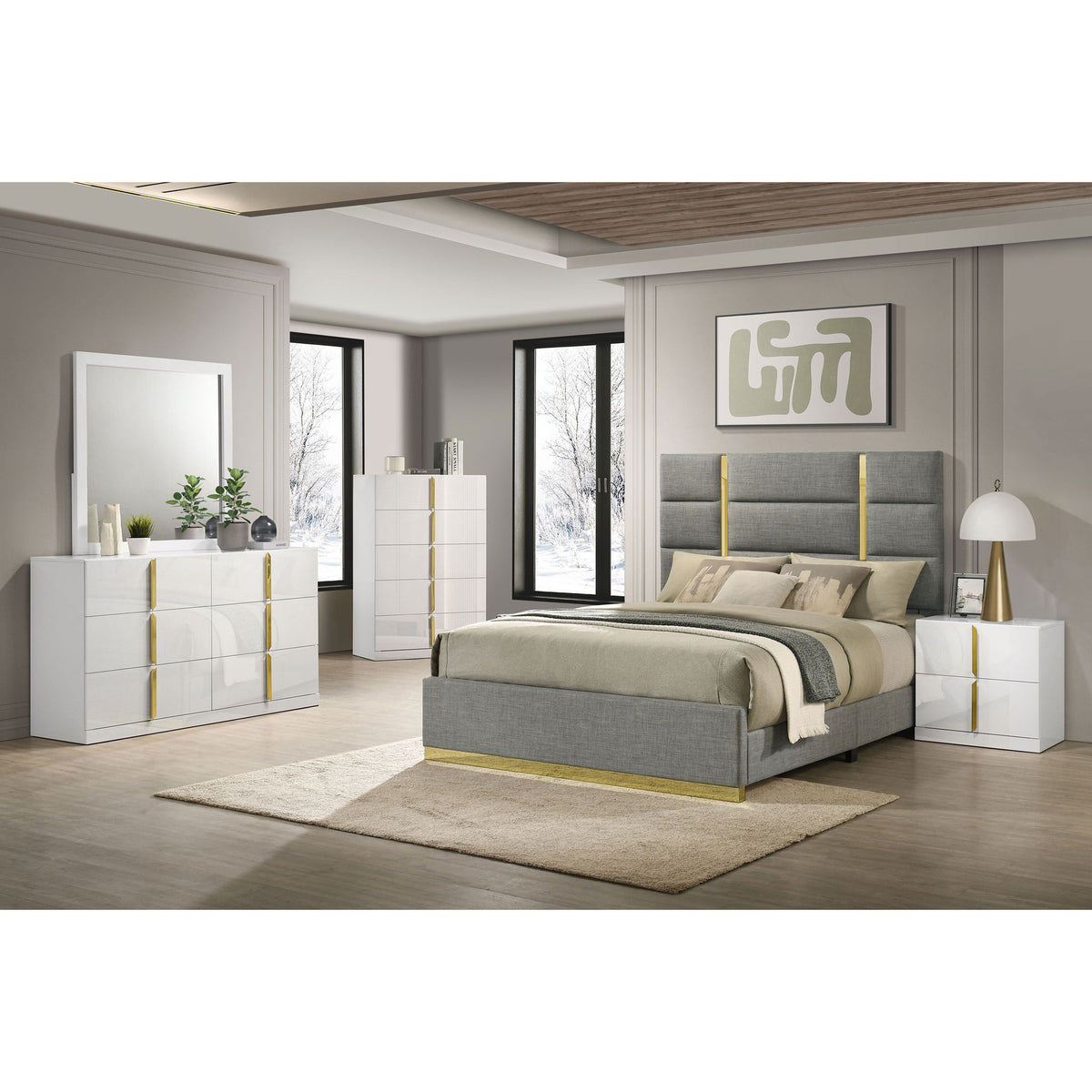 Lauryn - Upholstered Panel Bed