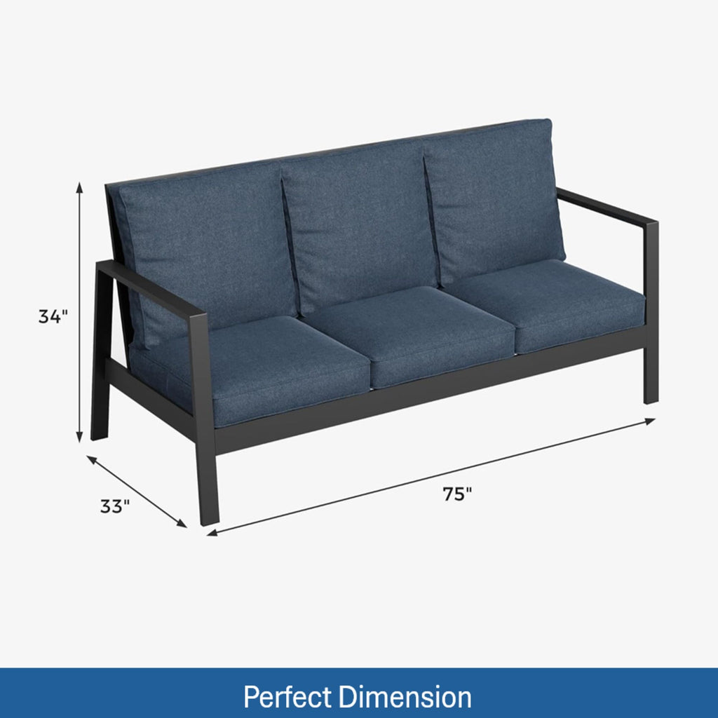 Modern 5 Seat Outdoor Patio Furniture Set With Coffee Table