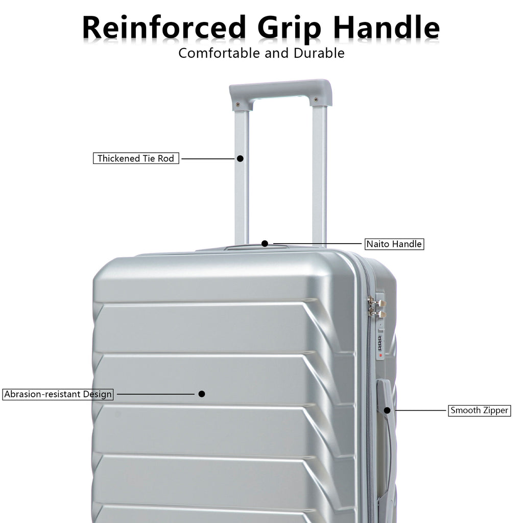 3 Pieces Set 20" / 24" / 28" Spinner Wheel Luggage With Combination Lock
