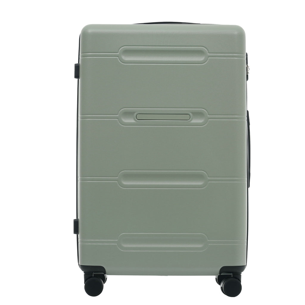 6 Piece Lightweight Hardshell Luggage Set With Double Spinner Wheels, Password Lock