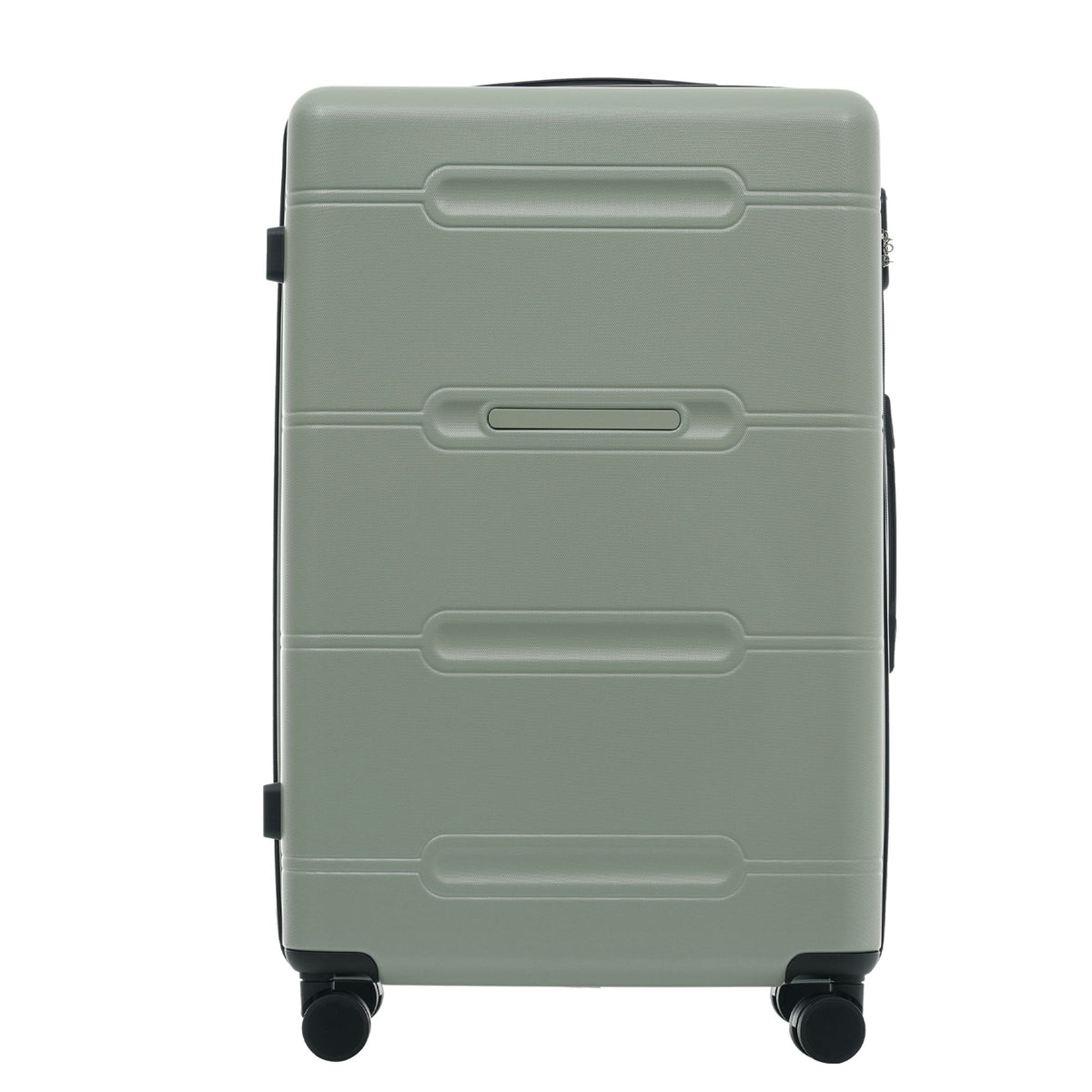 6 Piece Lightweight Hardshell Luggage Set With Double Spinner Wheels, Password Lock