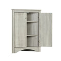 Triangle Bathroom Storage Cabinet With Adjustable Shelves, Freestanding Floor Cabinet - Oak