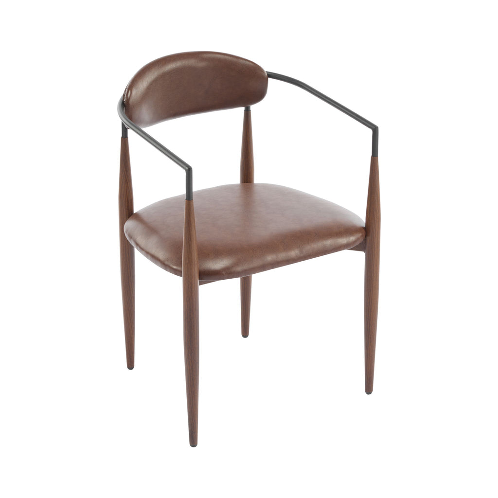 Modern Luxe Dining Arm Chair Set With Upholstery