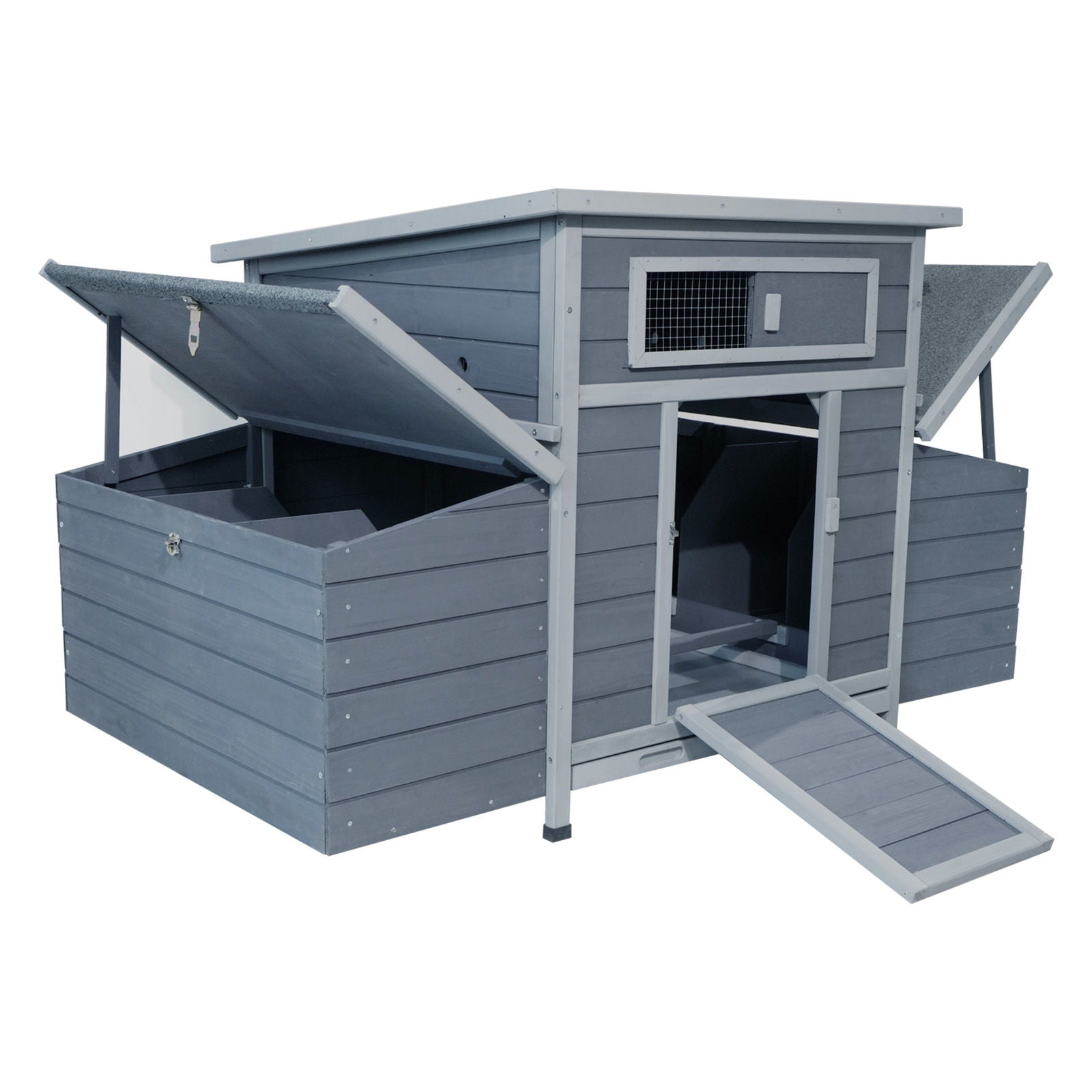 Large Chicken Coop Outdoor Hen House With Dual Nesting Boxes