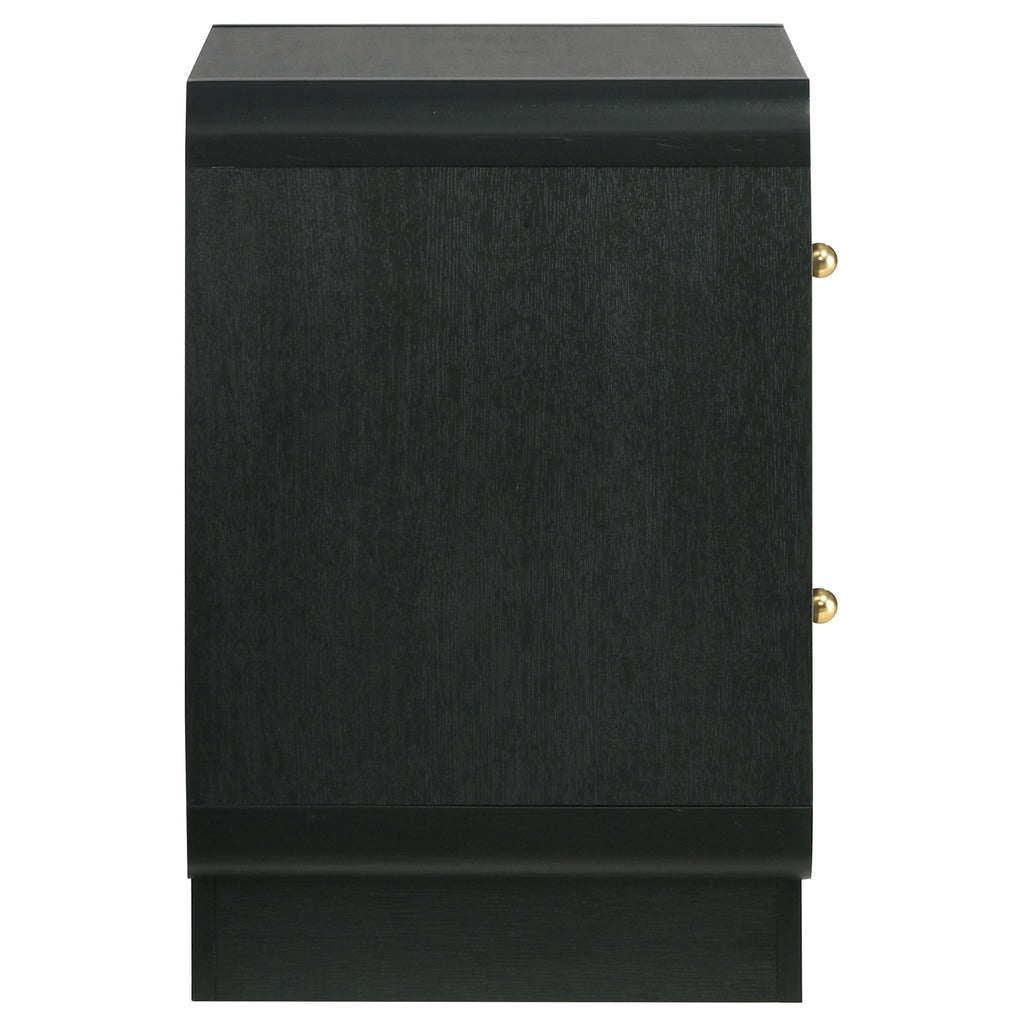 Burton - 2 Drawer Nightstand - Black
