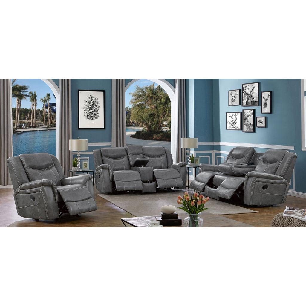 Hudson - Motion Sofa Pillow Top Arms Reclining Comfort - Gray