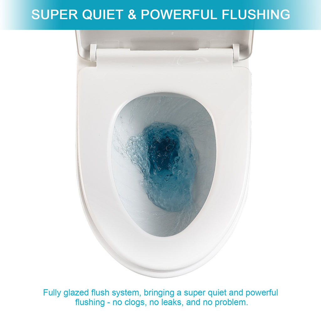 Toilet With Soft Close Seat - White