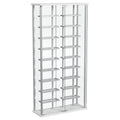 Wine Storage LED Curio Cabinet - Chrome