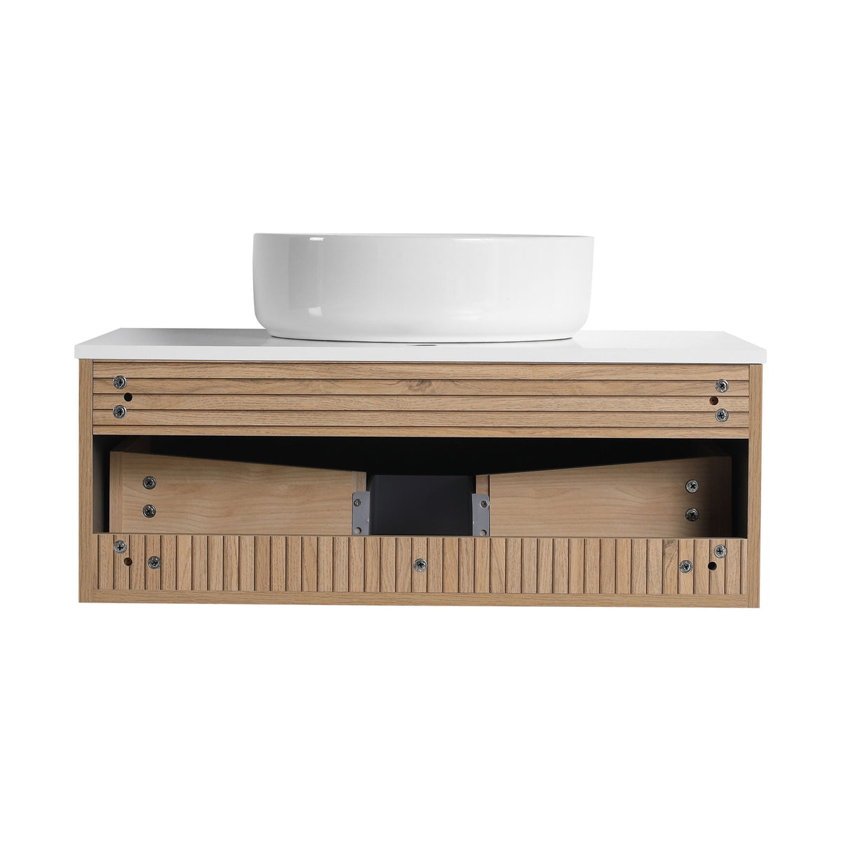 Wall Mounted Bathroom Vanity With Art Sink & 1 Soft Close Drawer