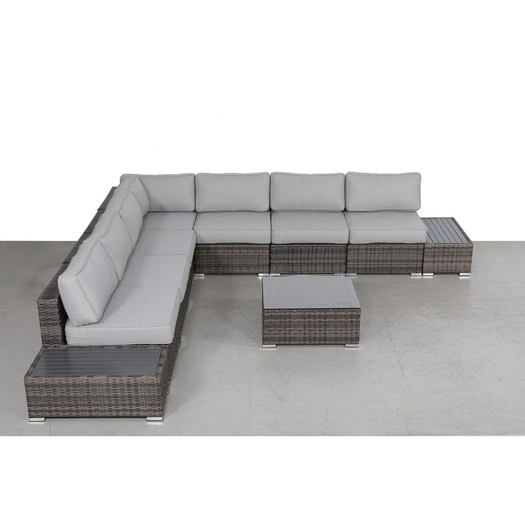 Wicker Sectional Seating Group With Cushions