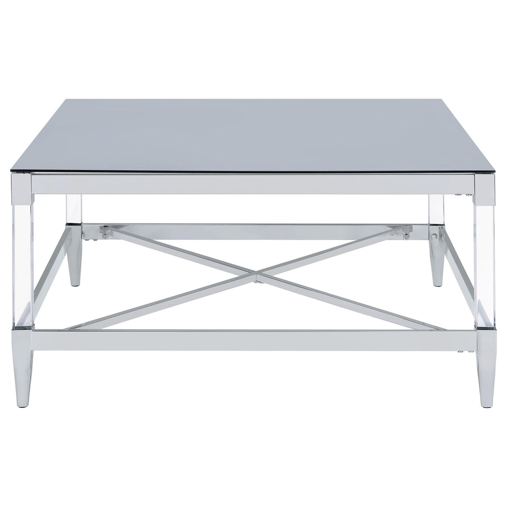 Wallingsford - 2 Piece Square Coffee And End Table Set - Chrome