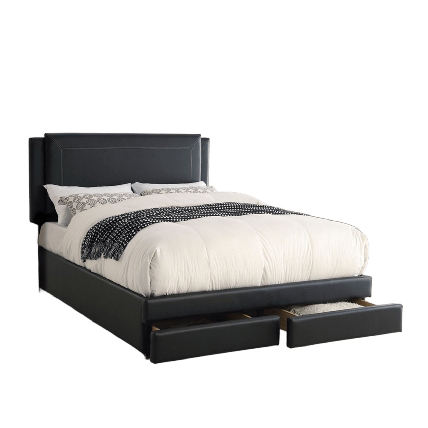 Modern Bed With Storage Drawers