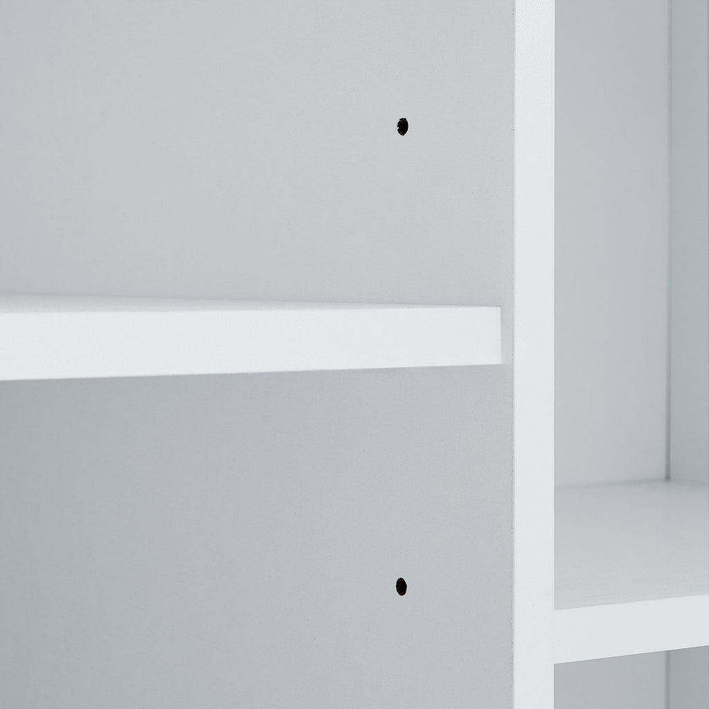 Freestanding Bathroom Storage Cabinet With Doors And Drawers, Adjustable Shelves, Tilt-Out Laundry Hamper
